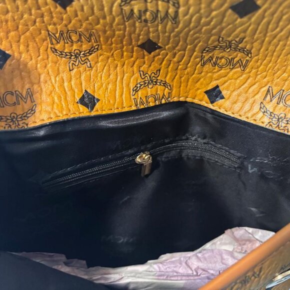 MCM #P8767 Shoulder Bag/Purse   Cognac color w/Dust cover NEW - Picture 11 of 12